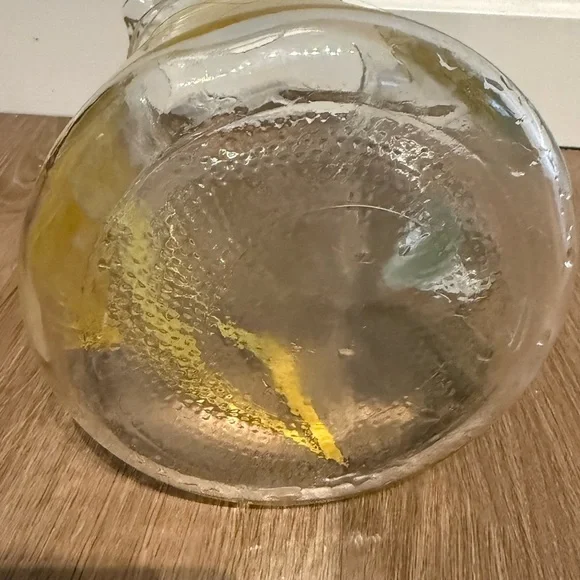 Vintage Libbey Glass Pitcher: Yellow Wheat Design, 1950s Kitchenware - Picture 3 of 3